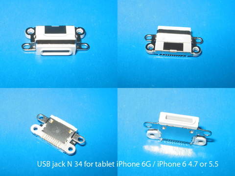 Разъем micro USB для iPhone 6G / iPhone 6 4.7 or 5.5 № 34   УВЕЛИЧИТЬ